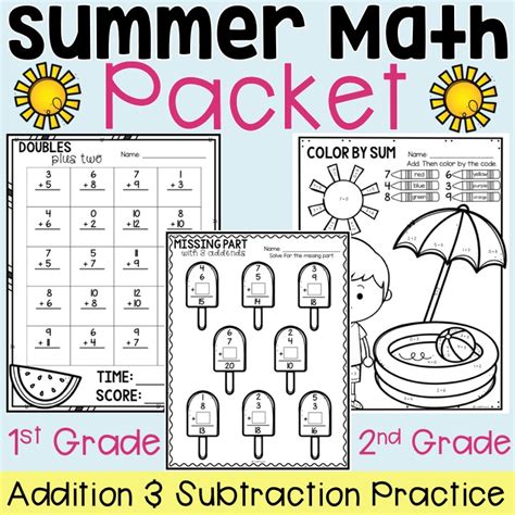 summer number freebie math activities preschool st grade math