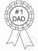 Dad Number Rosette Father Fathers Coloring Ribbon Coloringpage Eu sketch template