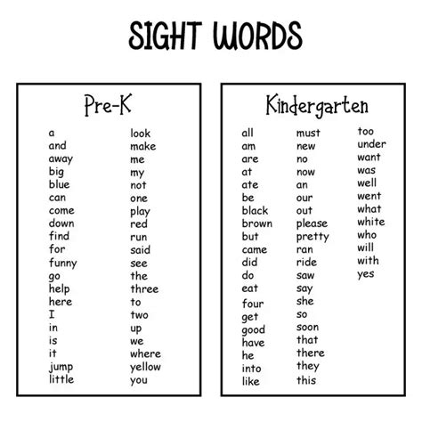 dolch sight words  showswest