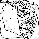 Kebabs Kebab Disfrute Pretende Motivo Compartan sketch template