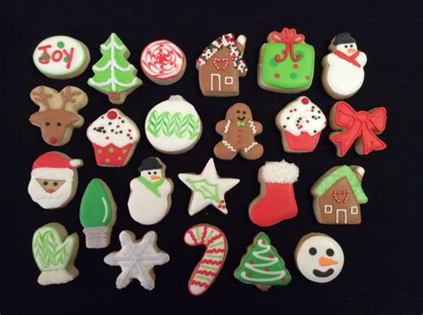 christmas mini decorated sugar cookies sugar cookie creations llc