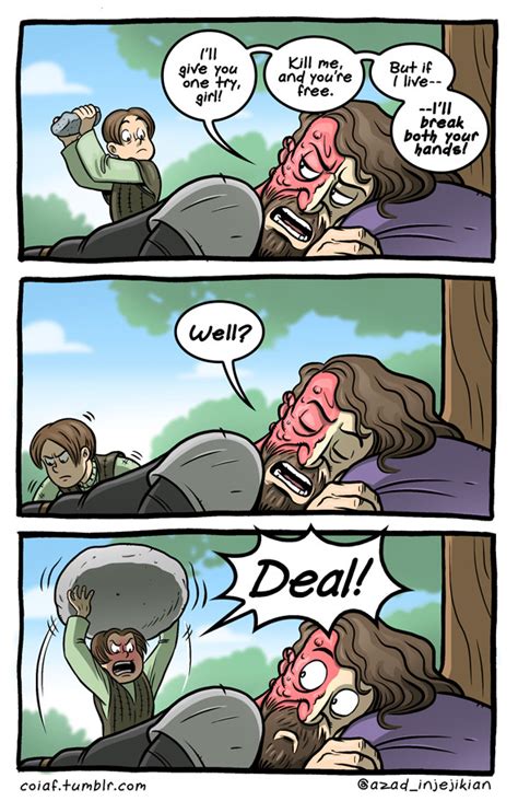 witty comics based on characters and scenes from game of thrones