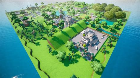 recreated   fortnite map  creative arena style zones