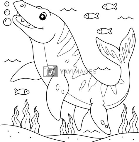 mosasaurus coloring page  kids  abbydesign vectors illustrations