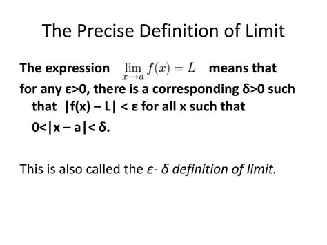 precise definition  limit powerpoint    id