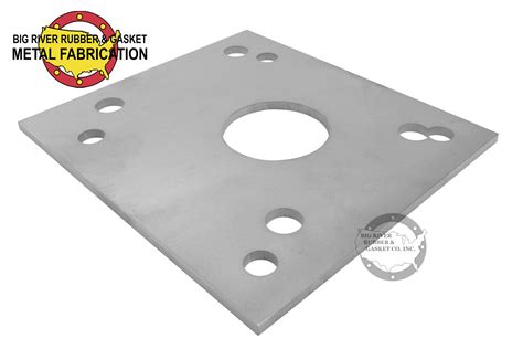 stainless steel mounting plate  holes   thick big river rubber gasket