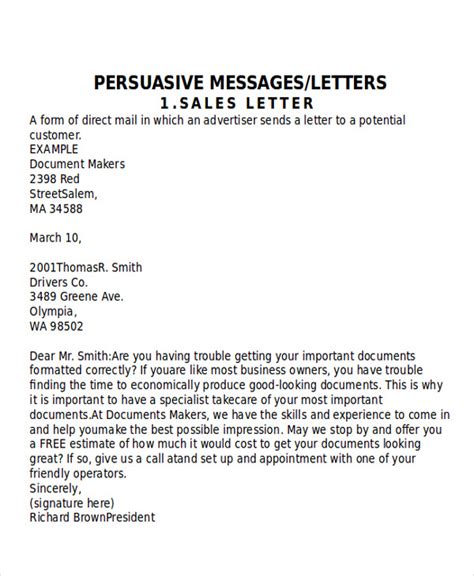 persuasive letter  persuasive letter