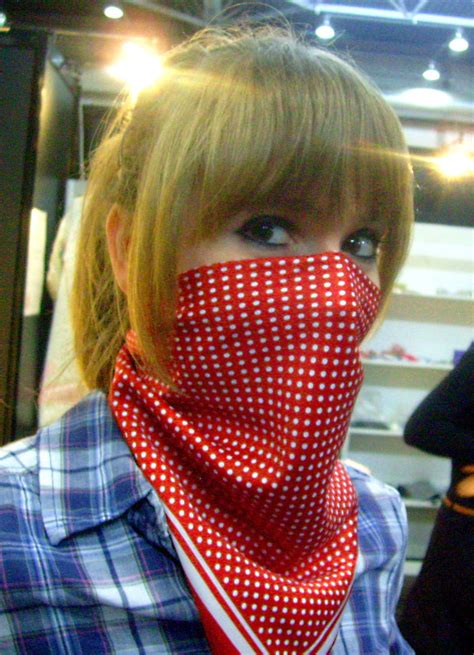 Handkerchief Mask Mask Girl Bandana Girl Silk Bandana