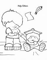Coloring Helping Others Pages Forgiveness School Help Sunday Bible Hands Caring Kids Color Colouring Clipart People Dog Printable Service Children sketch template