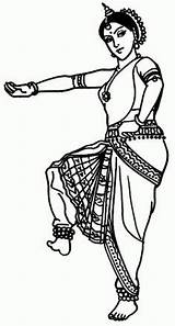 Drawings Pencil Outline Dances Easy Odissi Google Sketches Colouring Dancers Clipground 4to40 Lasya Tandava sketch template
