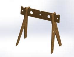 sawhorse wooden  models stlfinder