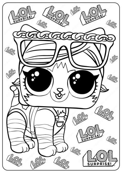 lol surprise daring diva coloring pages  kitty coloring cartoon