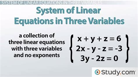 Alg2 System Of Equations With Three Variables Linear
