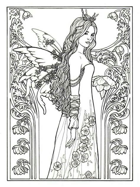 mermaid beautiful fairy coloring pages ferrisquinlanjamal