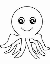 Octopus Coloring Cartoon Pages Drawing Printable Color Sketch sketch template