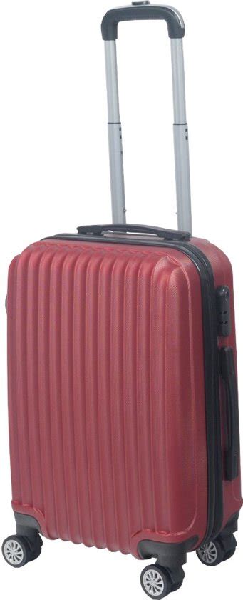 bolcom handbagage koffer cm rood  wielen trolley met pin