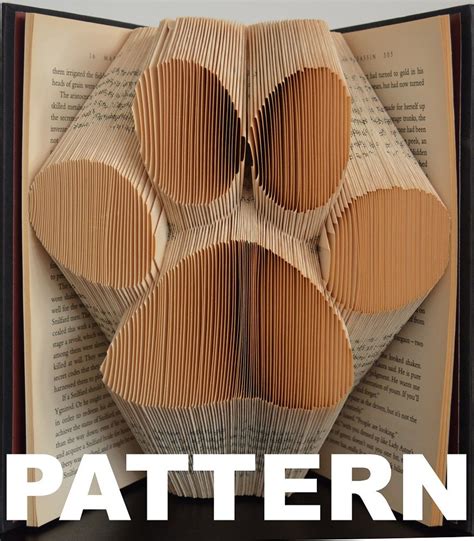 Book Folding Pattern Large Paw Print Free Instructions Etsy Falzen