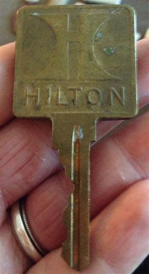 Vintage Brass Hilton Hotel Key Circa 1974 Room 504 Free Shipping