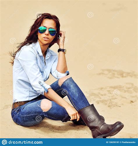 fashion woman in sunglasses outdoor summer portrait stock image image