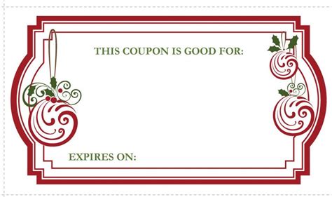 printable christmas coupon template calendar printables