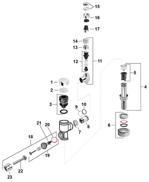 sloan flush valve parts diagram