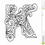 Letter Zentangle Alphabet Doodle Coloring Stylized Style Illustration Pages Font Dreamstime Decorative Abstract Vector Stock Letters Colouring Object Computer sketch template