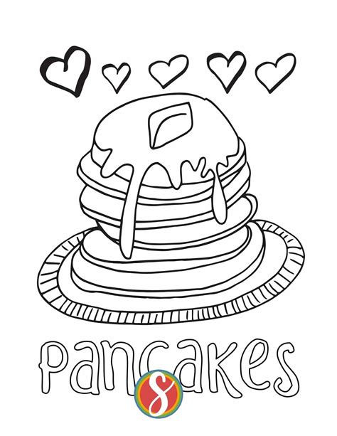 pancakes coloring pages stevie doodles