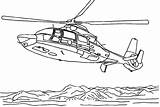 Rescue Coloring Helicopter Sea Drawings Army sketch template