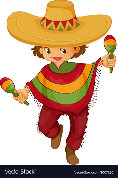 Man Traditional Mexican Dress Royalty Free Vector Image