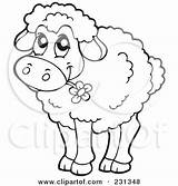 Sheep Outline Barnyard Coloring Illustration Visekart Royalty Clipart Rf 2021 sketch template