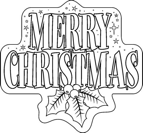 merry christmas title printable christmas coloring pages merry