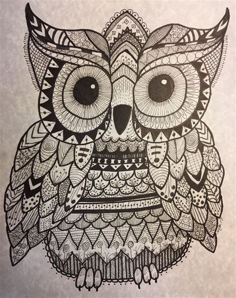 zentangle art zentangles doodling owl doodle doodle art beautiful