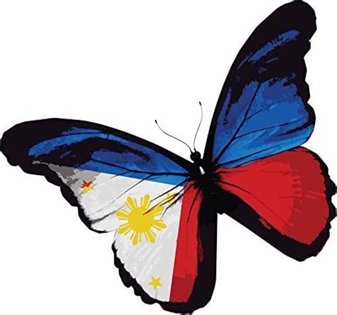 innagrom philippines butterfly flag home decal