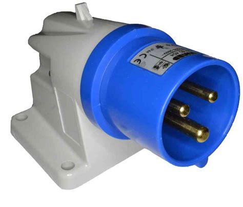 blue industrial male wall plug ip  pin stevenson plumbing electrical supplies