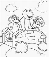 Coloring Print Barney Pages Friends sketch template
