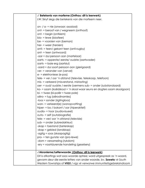 solution afrikaans ht graad  morfologie en akronieme studypool