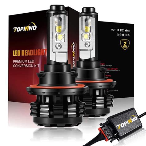 amazoncom topinno led headlight bulbs conversion kit extremely bright cree xhpxml