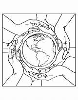 Environment Holding Earth Drawing Hands Clean Hand Coloring Pages Getdrawings sketch template