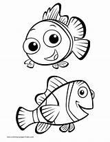 Nemo Coloring Finding Pages Sheets Kids Popular Disney sketch template