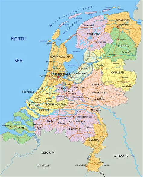 Printable Map Of Netherlands