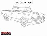 Chevy Truck Coloring Pages Chevrolet Drawings Car Sketch Trucks Old Silverado Template Cars S10 Cool 1968 Pencil Paintingvalley sketch template