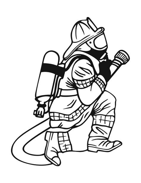 firefighter coloring page  printable coloring pages  kids