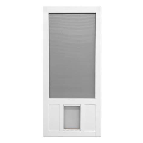 screen tight chesapeake white vinyl hinged pet door screen door common