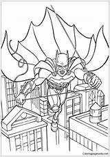 Pages Gotham Batman Coloring City sketch template
