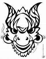 Coloring Dragon Chinese Masks Mask Pages Year Printable Kids Animal Printables Print Colouring Template Head Scary Dragons Craft Halloween Printer sketch template