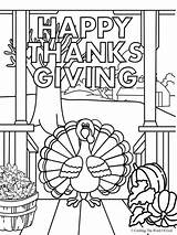 Thanksgiving Coloring Pages Happy Printable Color Kids Sheets School Sunday Print Holiday Turkey Word Fall Choose Activity Adult Bright Colors sketch template
