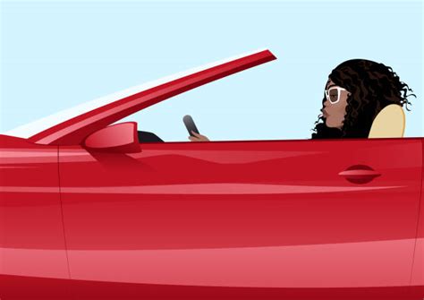 Black Woman Driving Car Illustrations Royalty Free Vector Graphics