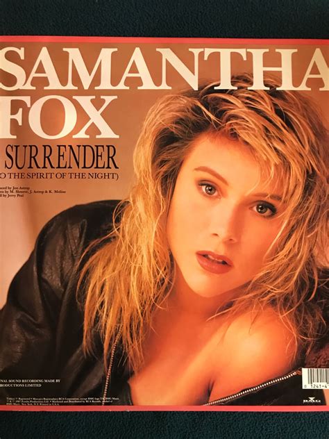 samantha fox naughty girls need love too i surrender 12” 33 rpm