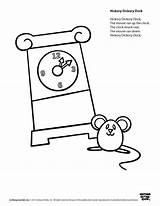Coloring Dickory Hickory Dock Clock Speakaboos sketch template