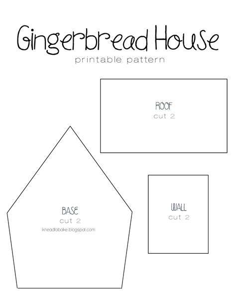 gingerbread house patterns printable  printable templates